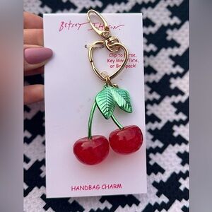 NWT Betsey Johnson 🍒 Cherry Bag Charm , Keychain